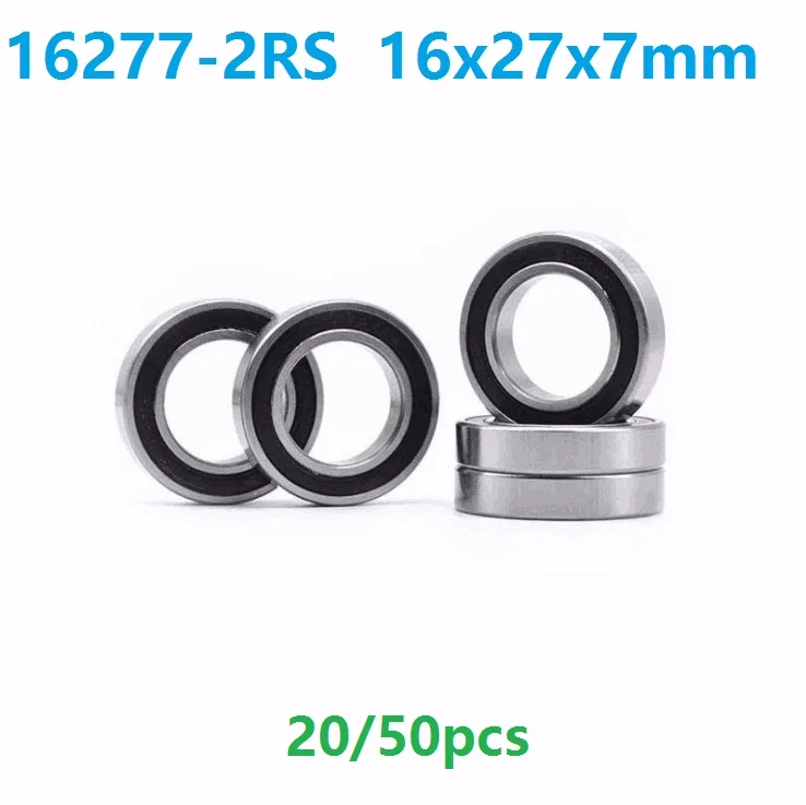 

Шариковый подшипник с глубоким желобом, 20 или 50 шт., 16277-2RS 16277RS 16277 2RS 16x27x7 мм, нижний кронштейн для велосипеда, подшипник 16*27*7