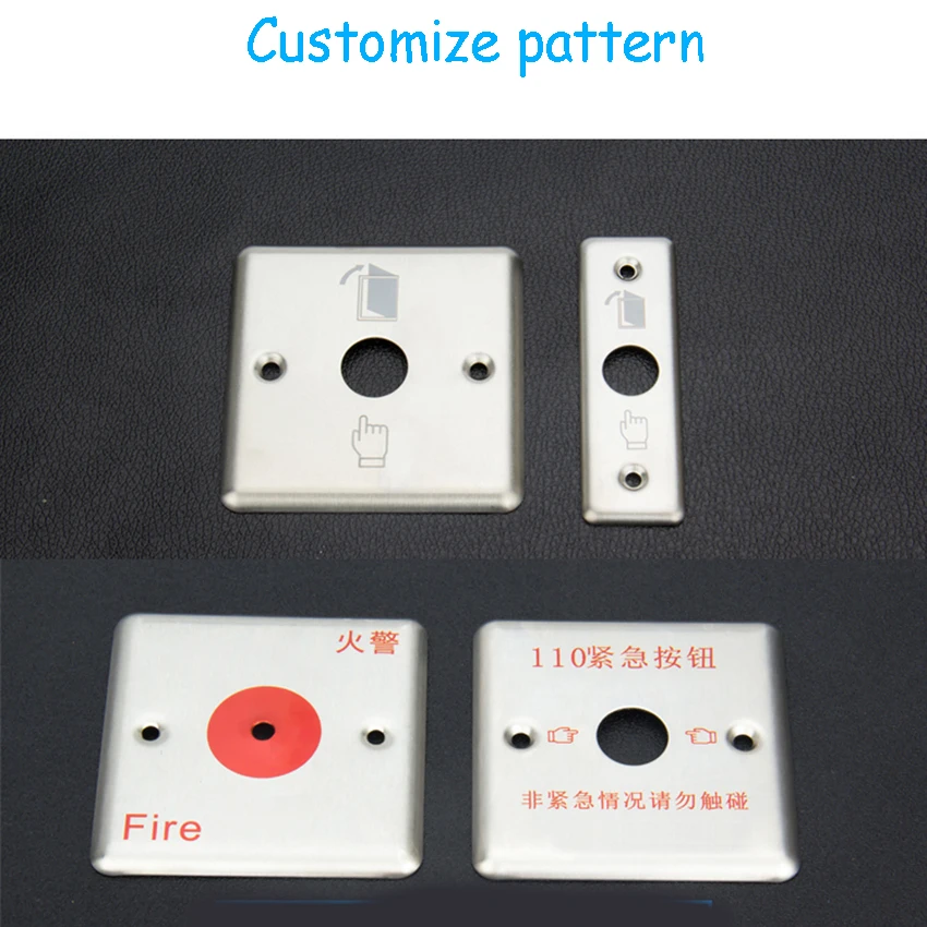 16/19/22mm 86 Type Switch Button Knob Metal Panel Stainless Steel On/Off Socket Cover Board for Home,Hotel(Can Customize LOGO)