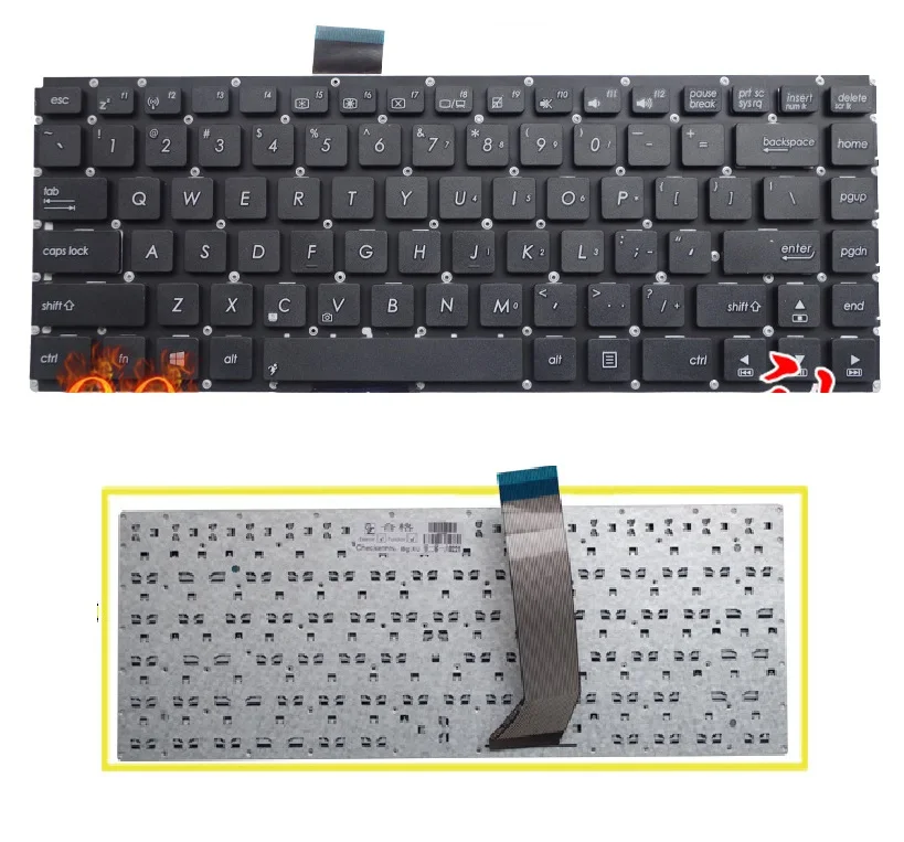 SSEA New US Keyboard For ASUS VivoBook S400 S400C S400CA S400E Keyboard Without Frame Wholesale