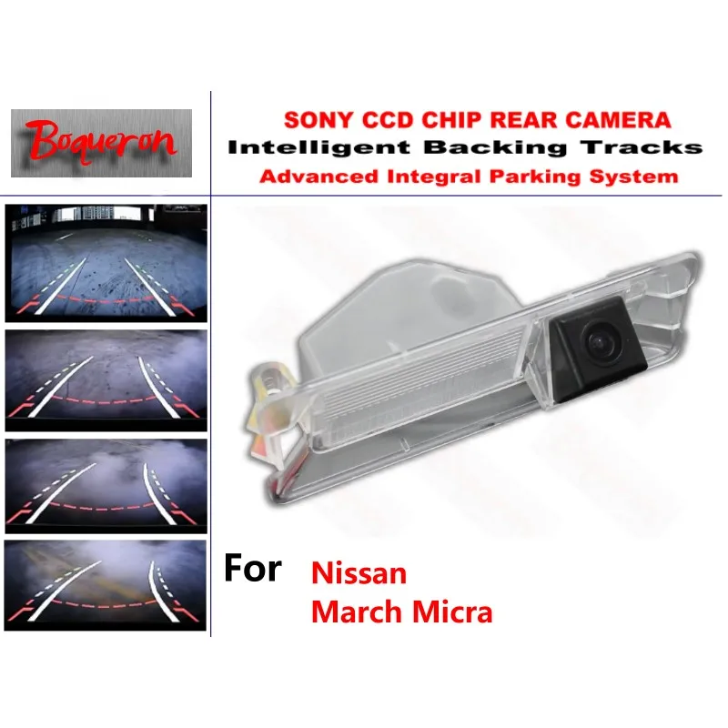 

for Nissan March Micra CCD Car Backup Parking Camera Intelligent Tracks Dynamic Guidance Rear ViewCamera