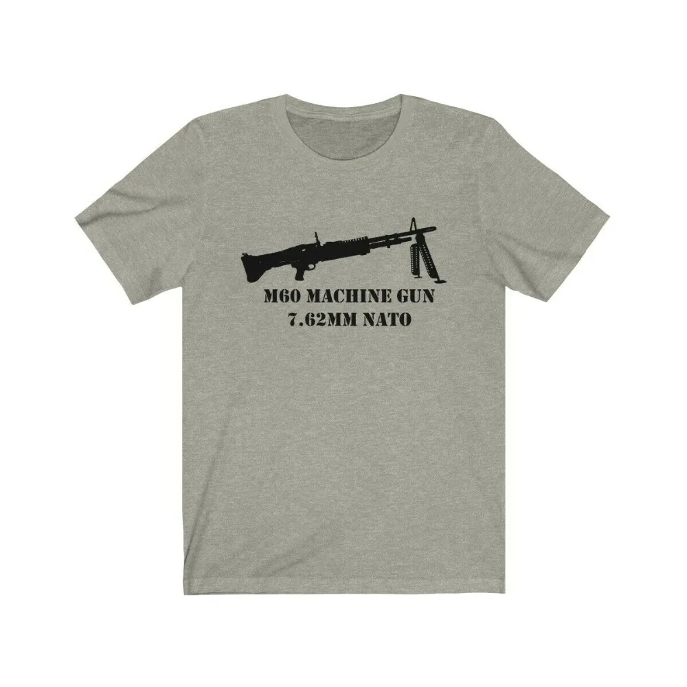 M60 Shirt, Green/Grey, Belt Fed Machine Gun 7.62 Nato, Vietnam 2019 Brand Clothes Printing Fashion Men Tops Tees Shirt