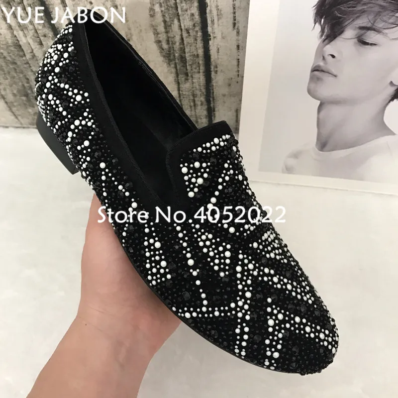 Mens luxury rhinestones sneakers bling bling mixed color flat shoes crystal real leather casual shoes male slip on loafers