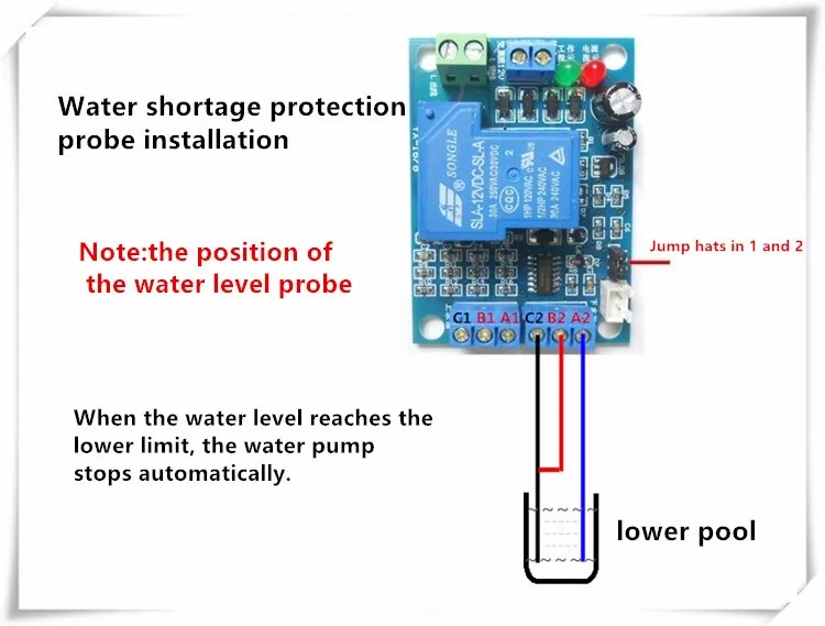 Automatyczna elektroniczna kontrola poziomu wody ler wieża ciśnień przełącznik automatyczny na pompie wodnej kontrola poziomu pływaka DIY