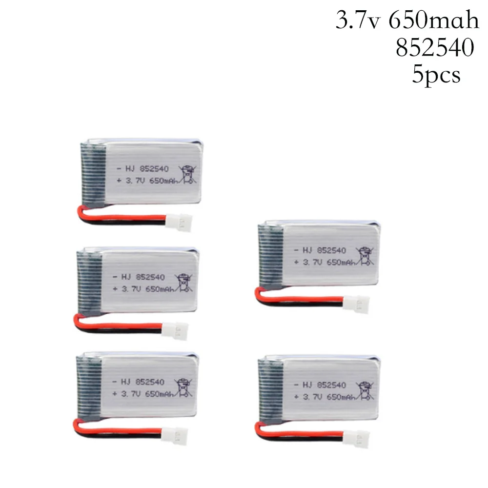 

3.7v 650mah Battery Lipo Battery for Syma X5C-1 X5C X5 X5SC X5SW X6SW H9D H5C Drone Parts RC Drones Quadcopter 5pcs/lot 852540