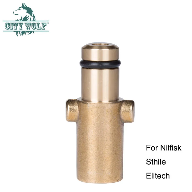 City Wolf Brass Adaptor For Nilfisk Sthile Kew Alto High Pressure Washer Snow Foam Lance Soap Bottle Car Washer Accessory