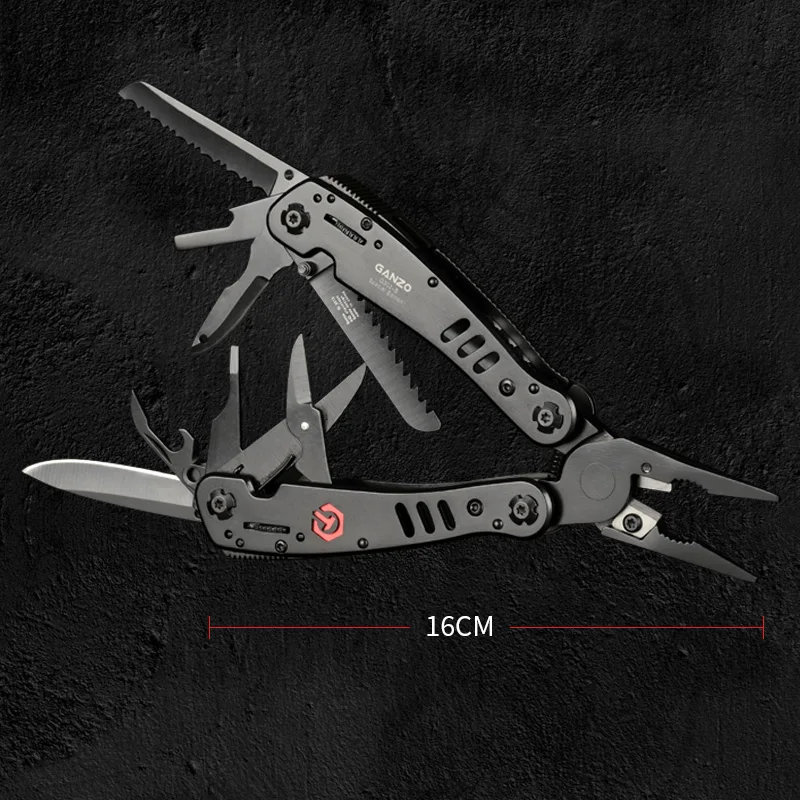 Ganzo G302B G302H Multi Tool Knife Plier EDC Tools Folding Multitool Pliers Multifunction Capming Fishing Survival Knives Bits
