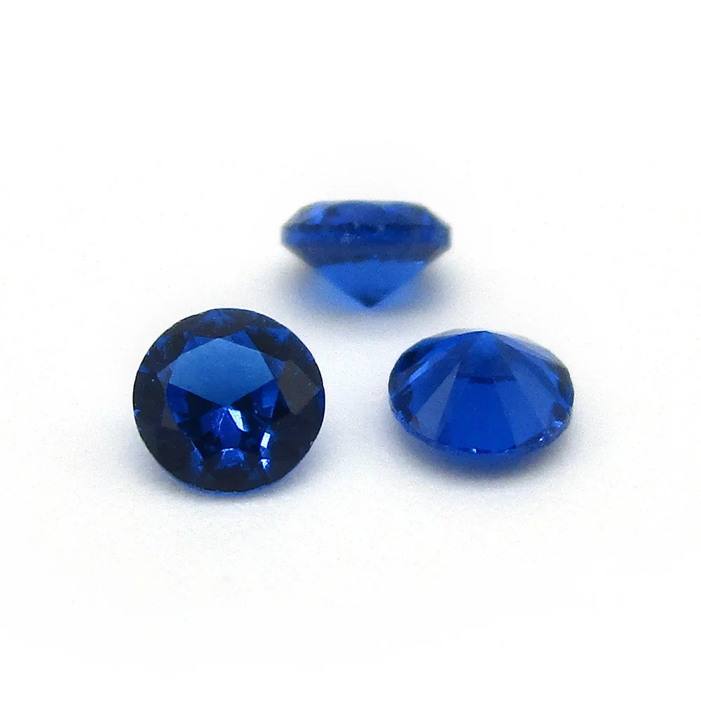 

Free Shipping 0.9~3.0mm Round Cut #113 Blue Spinels Stone For Wax Setting 500pcs/Lot 5A Quality Synthetic Gems For Jewelry