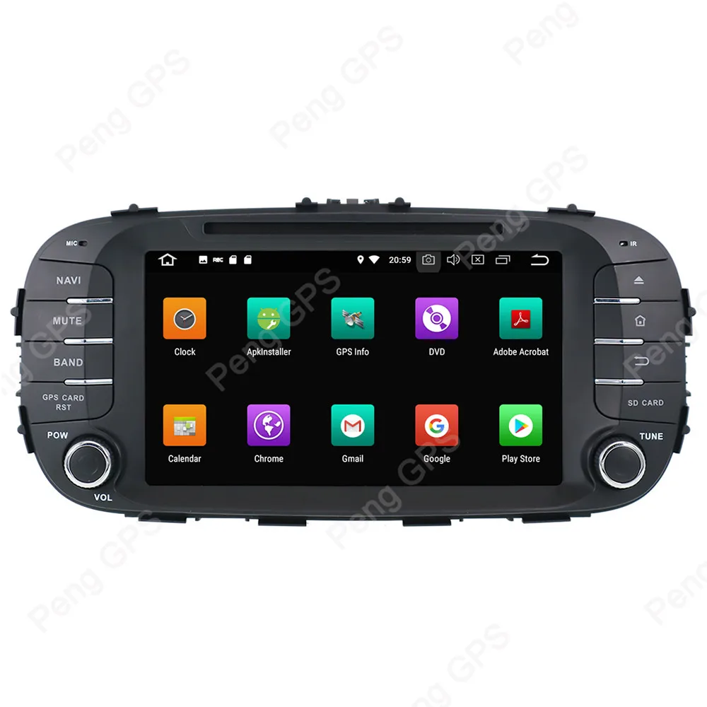 Octa Core 2 Din Autostereo CD DVD Player Android 8.0 Car Radio for KIA SOUL 2014 2015 2016 2017 GPS Navigation Multimedia Unit