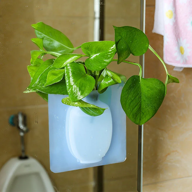 

1PC Creative Silicone Magic Flower Vase Refrigerator Glass Vase Stickers DIY Home Decoration Accessories