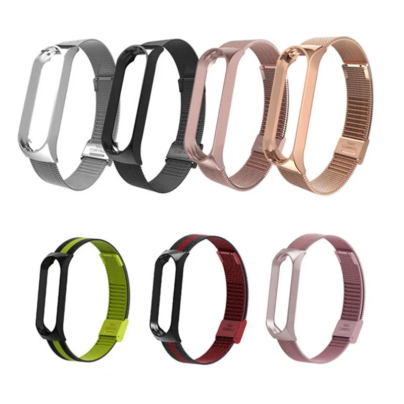 Mi band 6 5 4 3 Metal Strap Bracelet for Xiaomi Mi Band 5 6 Screwless Mi Band 4 3 bracelet MiBand Wrist band smart Band4 Steel