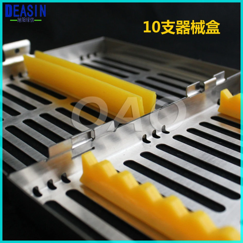 

New arrival Dental stainless steel disinfection placing box for 10 pcs dental instrument for instrument disinfection plate