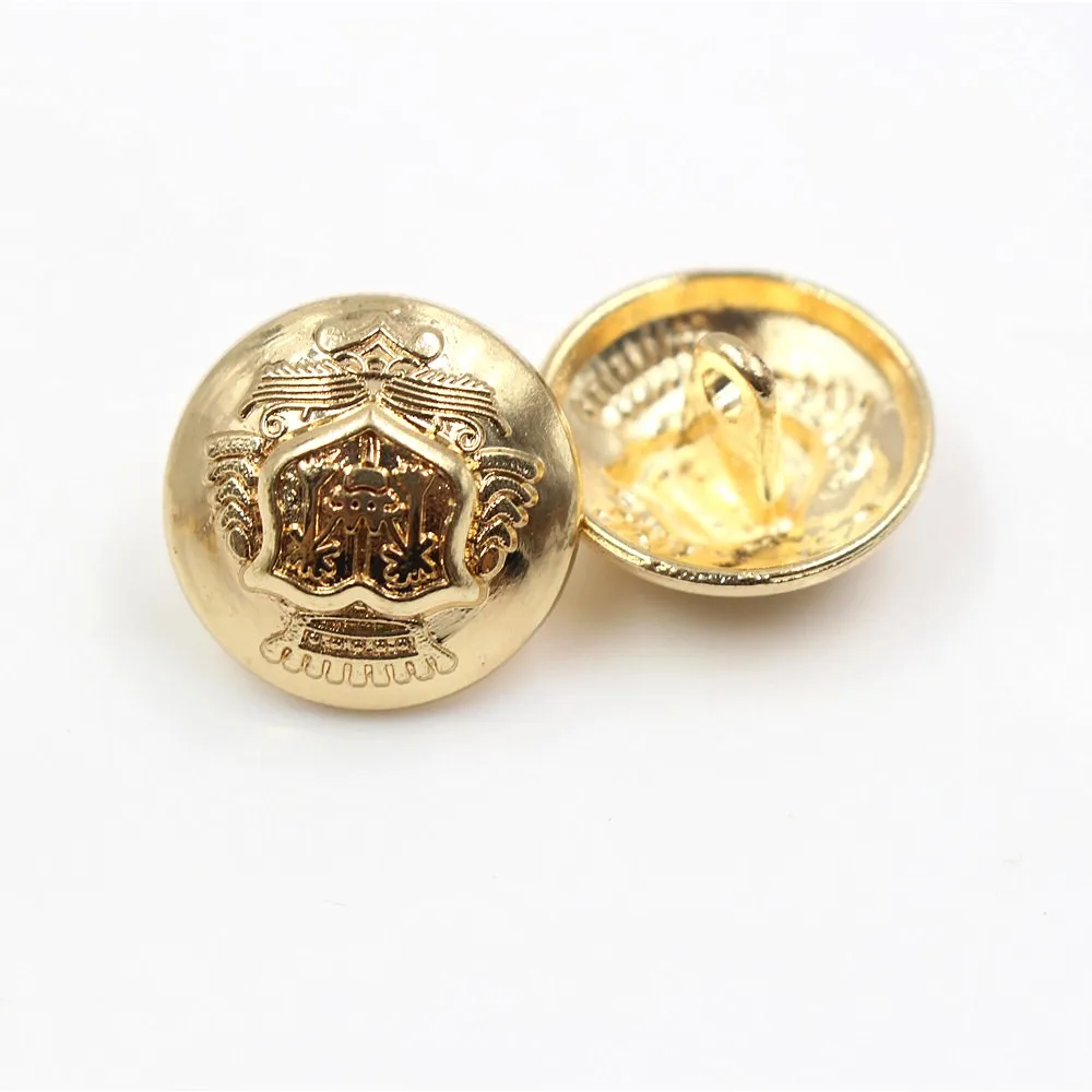 10pcs/lot Retro Style metal button Gold for clothing sweater coat decoration shirt buttons accessories DIY JS-0243