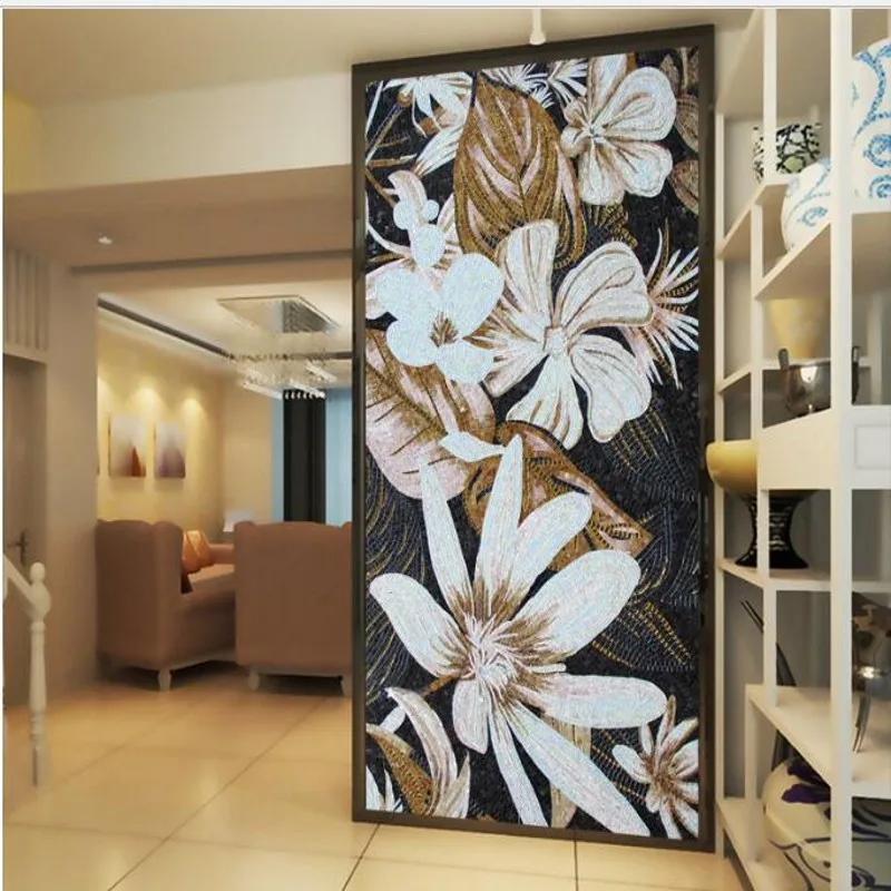 

wellyu Customized large mural flower marble entrance entrance living room bedroom background wallpaper