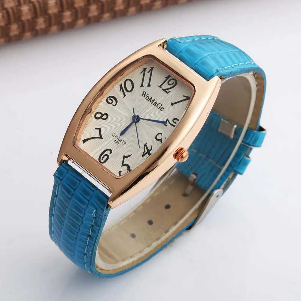 Fashion 2019 New Top Brand Womage Watches Women Tonneau Casual Clocks Leather Quartz Wristwatches Relojes De Mujer For Girl Gift