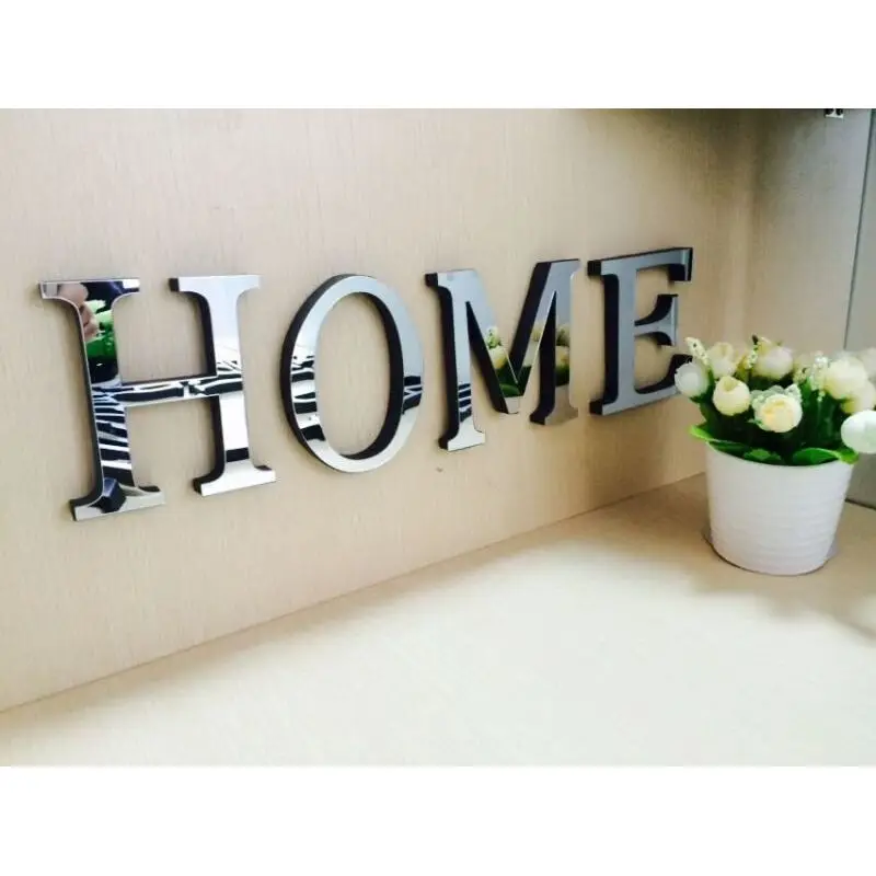 

Wedding Love Letters English 3D Mirror Wall Stickers Alphabet Home Decor Logo Fr Wall Home Decoration Acrylic Letter