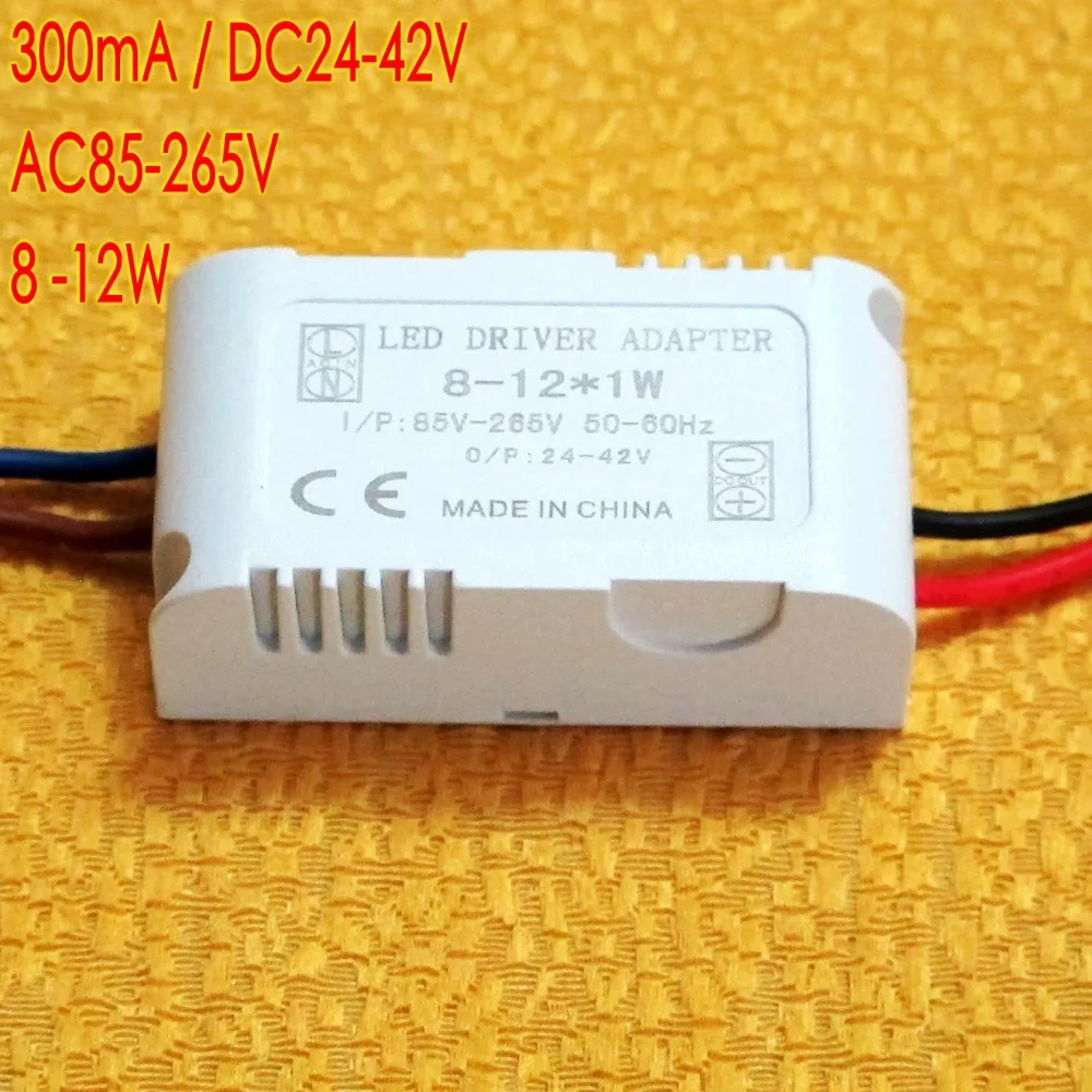 300mA (8-12)x 1W Led Driver 8W/9W/10W/11W/12W Power Supply AC 85V~265V 110V 220V for LED lights