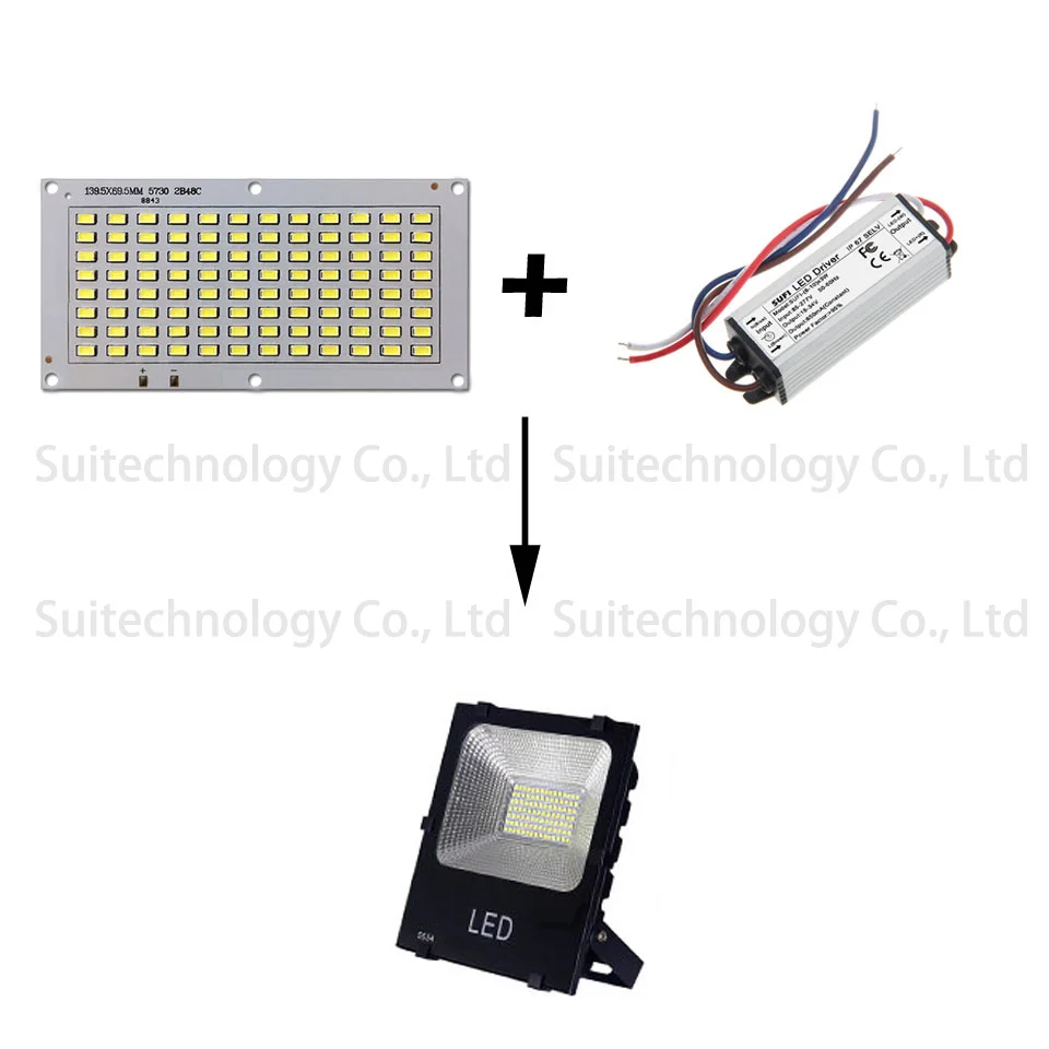 15W 18W 48 W LED floodling źródło światła, SMD5730 aluminiowa płyta podstawy, pełna moc 15 18 48 W wat dla DIY LED floodlight