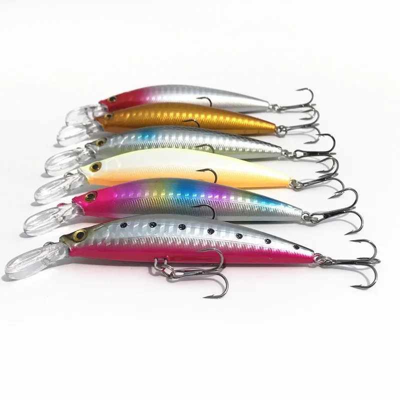 Lot 6 Pieces SALE Big Sinking Minnow Fishing Tackle Artificial Lures Hard Bait 9cm/25g Catch Sea Bass Hook Lure