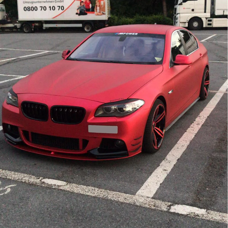 50cmX2M/3M Satin Red Matt Metallic Red Vinyl wrap Car Wrap With Air Bubble Free Car Wrapping Sticker Foil image 4