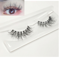 NEW 1pair Lashes 3D Mink Strip Lash Reusable False Eyelashes Crisscross Dramatic Lashes Lightweight Invisible Band Eye Lashes