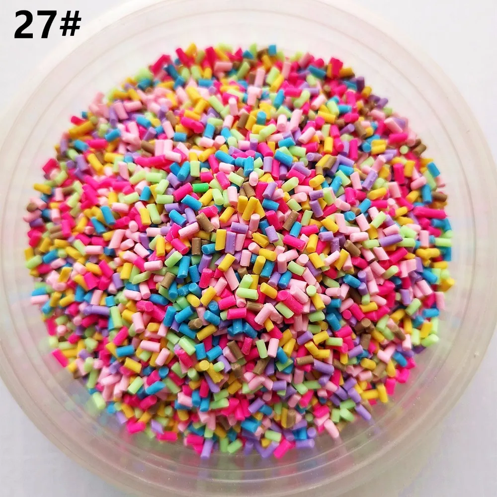 20 gr/los Nette Gefälschte Ton Streusel Bunte Herz Fünf Sterne Schleife Süßigkeiten Streusel für Handwerk Machen, DIY Kuchen Dessert Dekoration – Detail 27