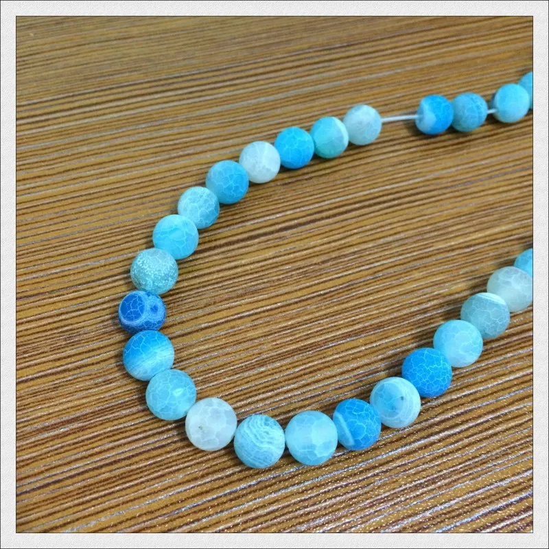 Wholesale AAA Quality 45pcs/lot Frosted Natural Stone Beads Round Ball Beads 8mm For Jewelry Making Craft Bracelet DIY Beads