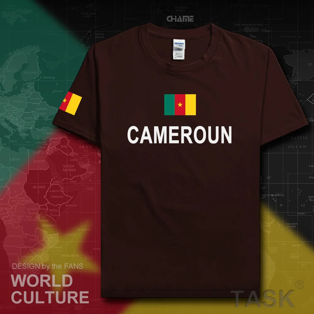 Cameroon men t shirt fashion 2017 jersey nation team 100% cotton t-shirt clothing tees country sporting CMR Cameroun Cameroonian