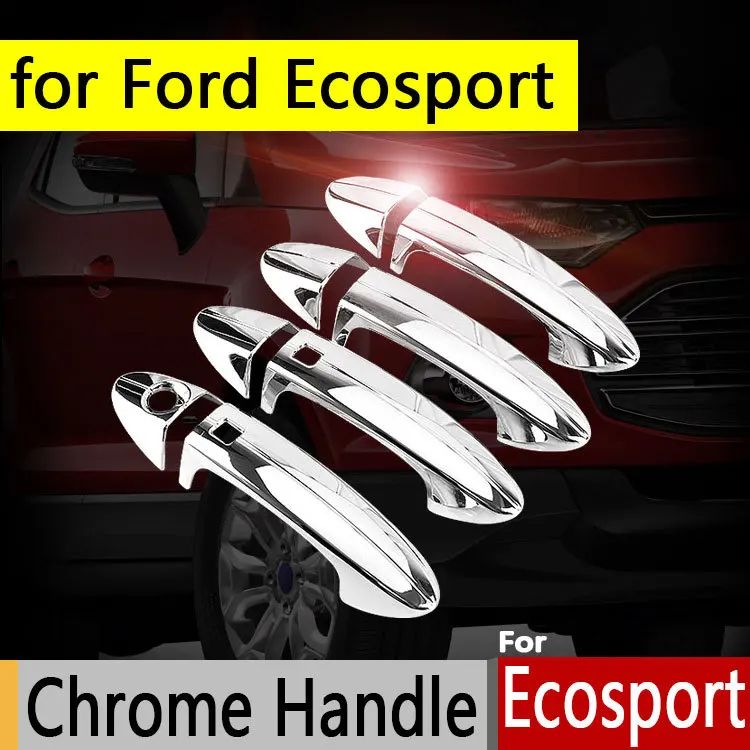 

for Ford Ecosport 2013-2017 Chrome Door Handle Car Covers Trim of 4 Door Accessories ABS Plastic Car Styling 2014 2015 2016