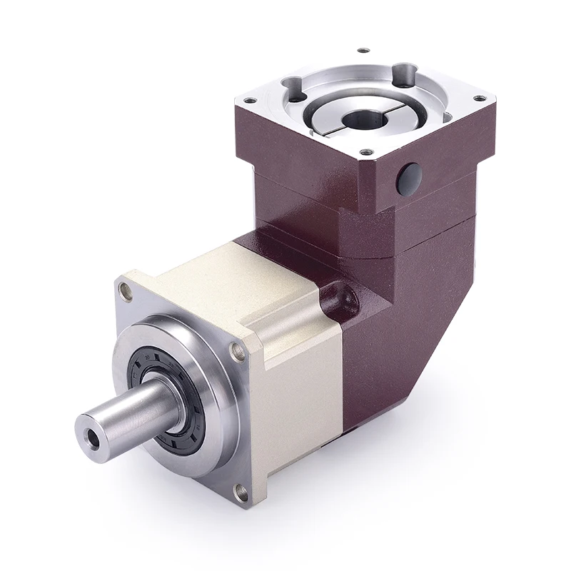 right angle 90 degree helical gear planetary reducer gearbox 15:1 to 100:1 for 130mm AC servo motor input shaft 22mm