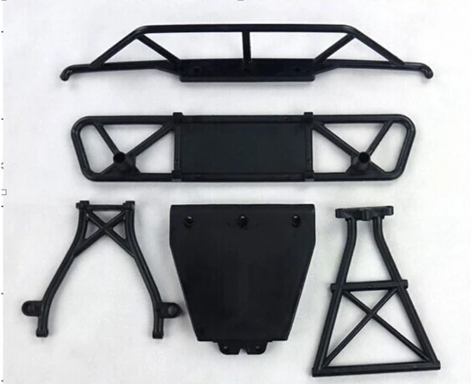 Front & Rear guard plate bumper proof bracket set for losi 5ive t 59044