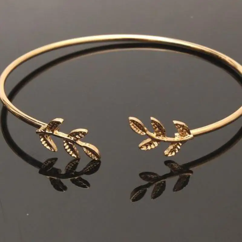 Foreign Fashion Burst Fashion Personality Leaf Bracelet Open Leaf Bracelets For Women Cuff Bracelets Armbanden Voor Vrouwen