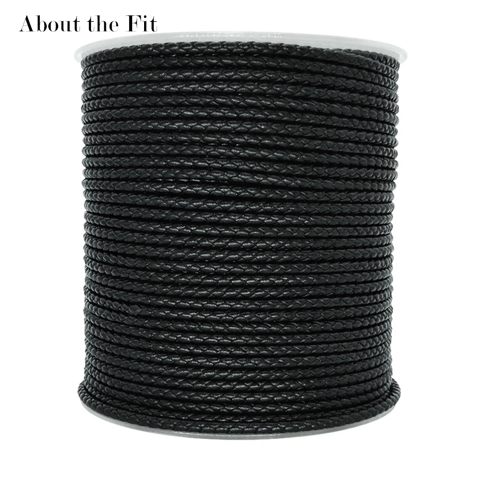 About the Fit 2.5mm 1Meter Genuine Braided Leather Cord Woven Rope Real Leather Crafts Beading Accessories Lacing Jewelry Making