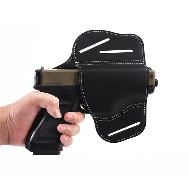 Rechterhand lederen pistoolholster Tactische pistoolriemholster voor universeel pistool Glock Sig Sauer pistool