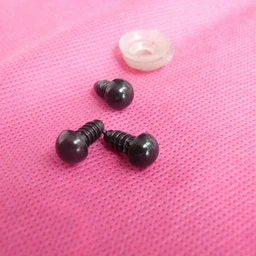 

100ps---6mm/7mm/8mm/9mm/10mm/11mm/12mm/13mm/14mm/15mm full black toy eyes with washer for diy animal doll accessories