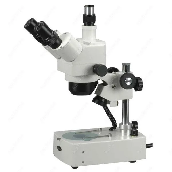 Trinocula  Zoom Microscope--AmScope Supplies 10X-40X Trinocular Stereo Zoom Microscope Dual Halogen