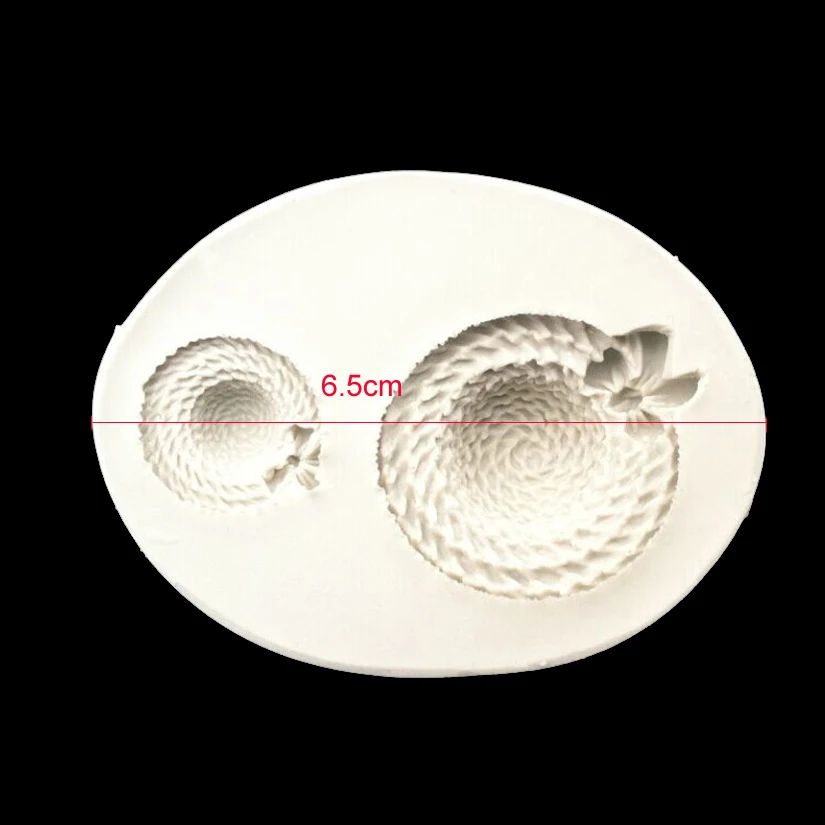 Straw Hat Silicone Sugarcraft Mould, Fondant Cake Decorating Tools