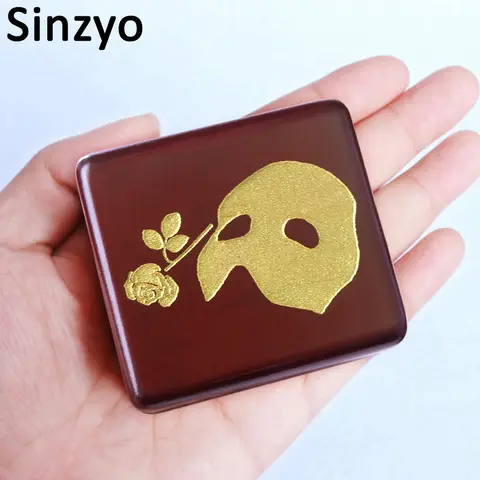 Rosiking Handmade Wooden Masquerade Music Box Birthday Gift For  music box,personalized gift