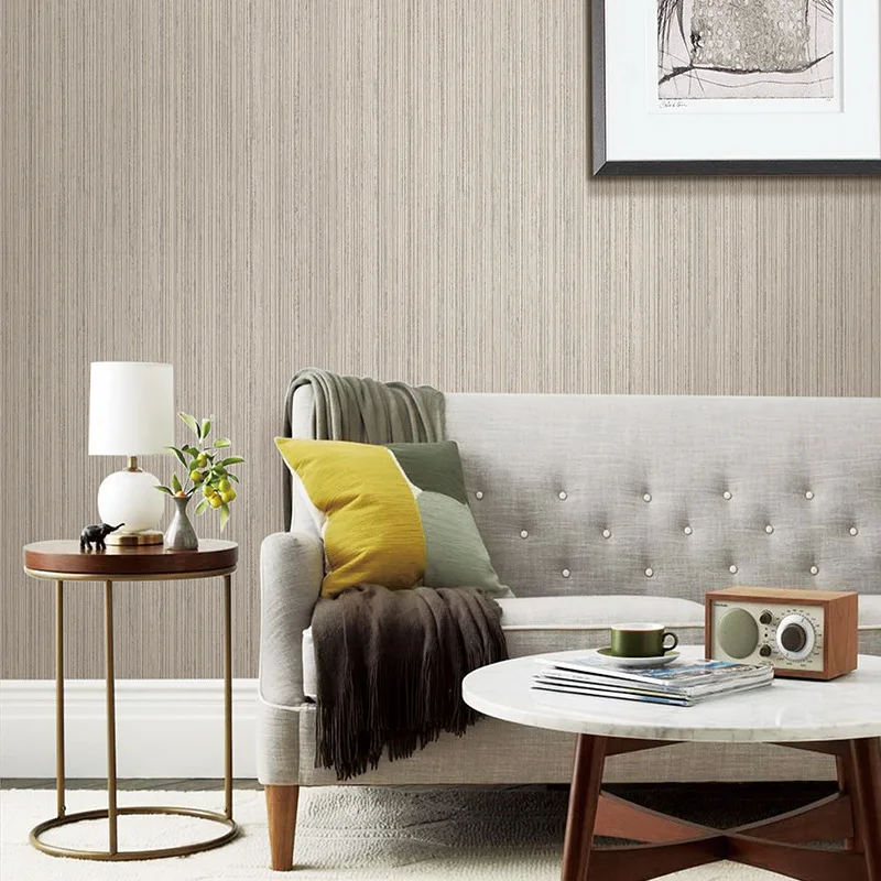 Imagem -03 - Simples Simples Não-tecido Papel de Parede Decoração para Casa 3d Sala de Estar Quarto Restaurante do Hotel Listra Vertical 3d Papel de Parede