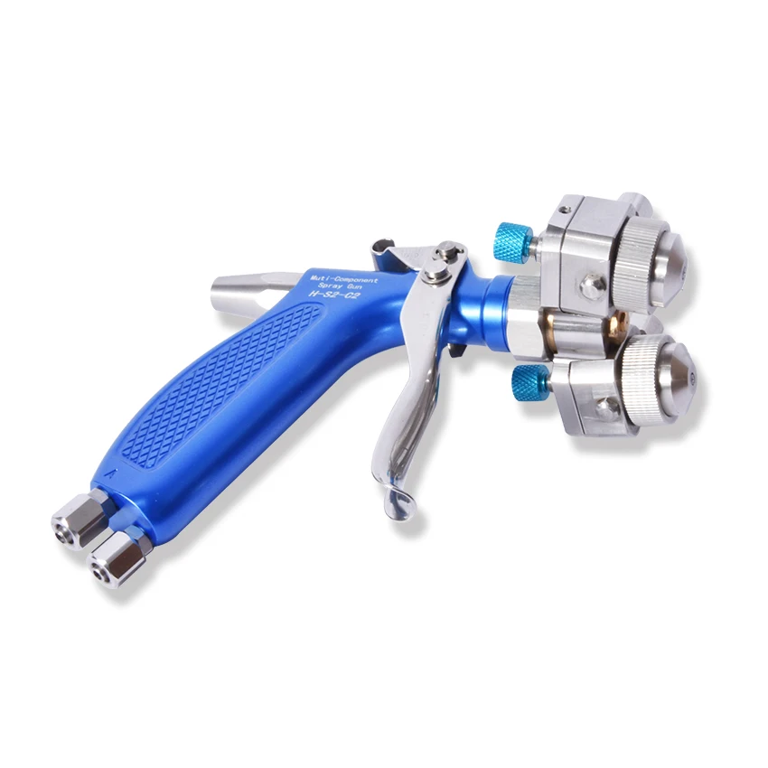 Pistola pulverizadora automática de pintura com cabeça dupla, anticorrosão, aço inoxidável 316, alta eficiência, pulverizador de tinta a ar