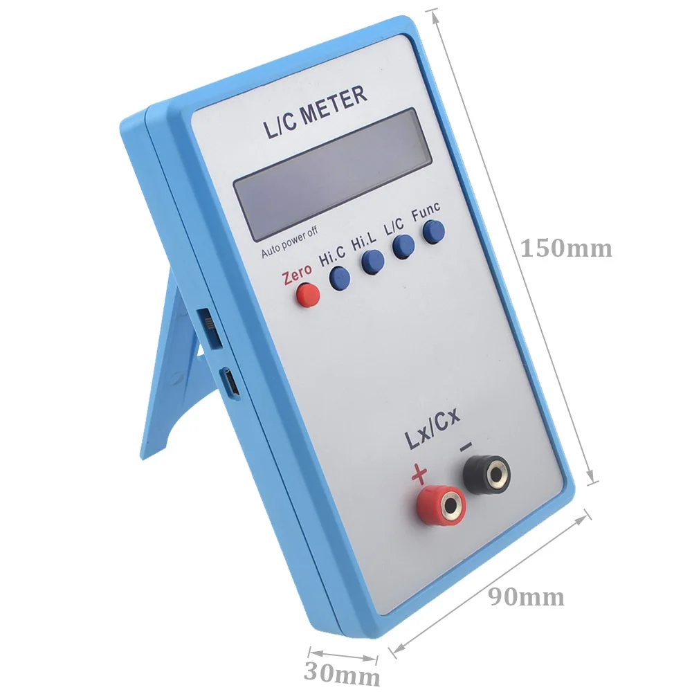 

LC200A Inductance and Capacitance Meter Digital Bridge Test Gauge LCR Table Yellow LCD Display L/C Multimeter Tester