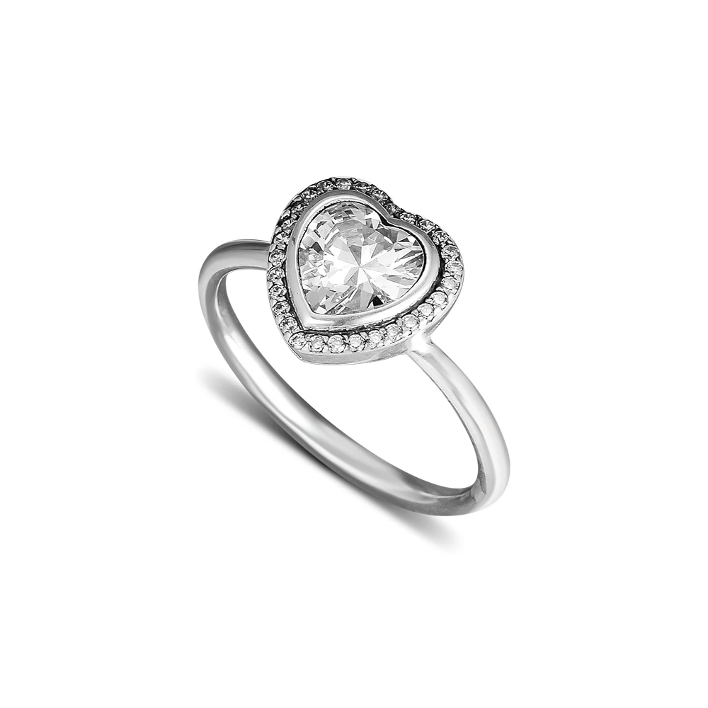 Heart Rings 100% 925 Sterling Silver Fine Jewelry Free Shipping