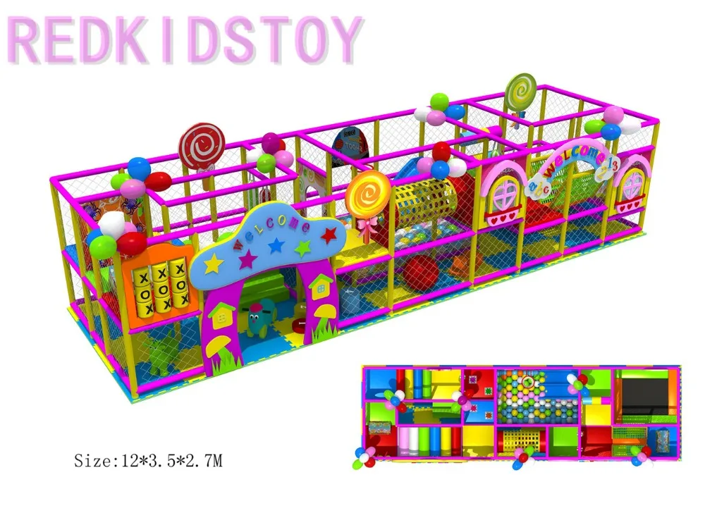 CE Approved Candy Themed Children Indoor Playground Set HZ-170720A