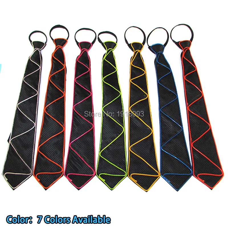 New arrival 10 Color Fashion with DC-3V Flashing driver Wedding decor Novelty Lighting LED Neck tie Adult  For Wedding DJ Party