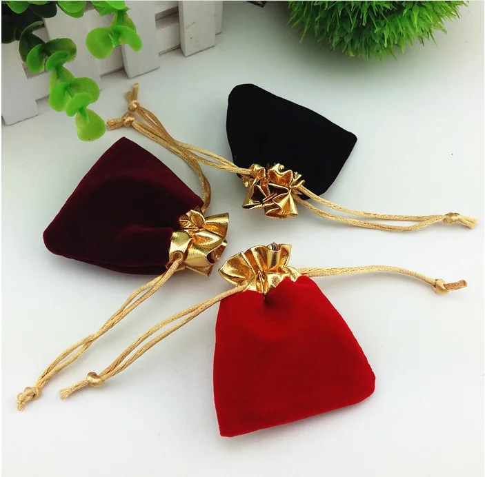 Gold top flannel Bag  Gift Candy Beads Bags Wedding Decor 100pcs 12*15cm 4colors