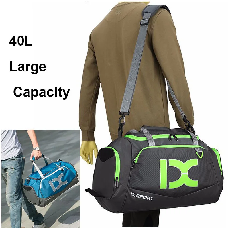 40L Dry Wet Gym Bags For Fitness Travel Shoulder Bag Handbag Waterproof Sports Shoes Women Men Sac De Sport Training Tas XA473WA