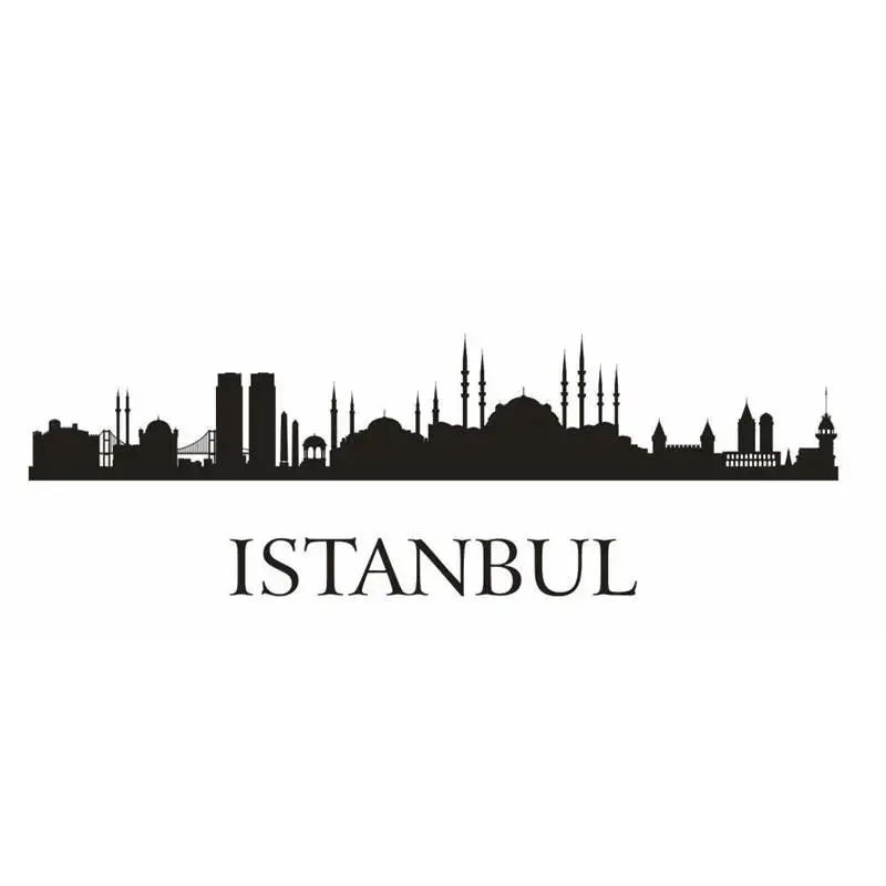 

ISTANBUL City Decal Wall Sticker Vinyl Stickers Decor Mural Art Living Room Home Decoration Landmark Skyline Wall Decal