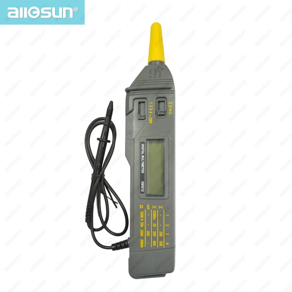 ALL SUN EM3212 Pen Probe Autoranging Digital Multimeter DMM Tool With Tester Probe LCD Pen Multimeter Auto Tester