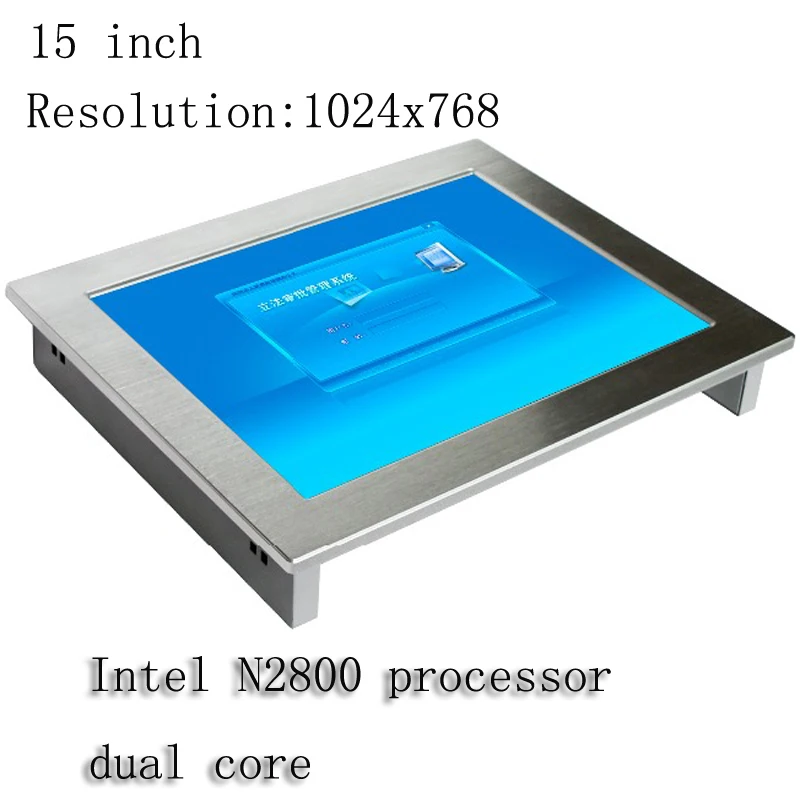 15 Inch Touch Screen Industrial Tablet PC 2LAN 2*RJ45 Intel RTL8111E fanless All In One computer