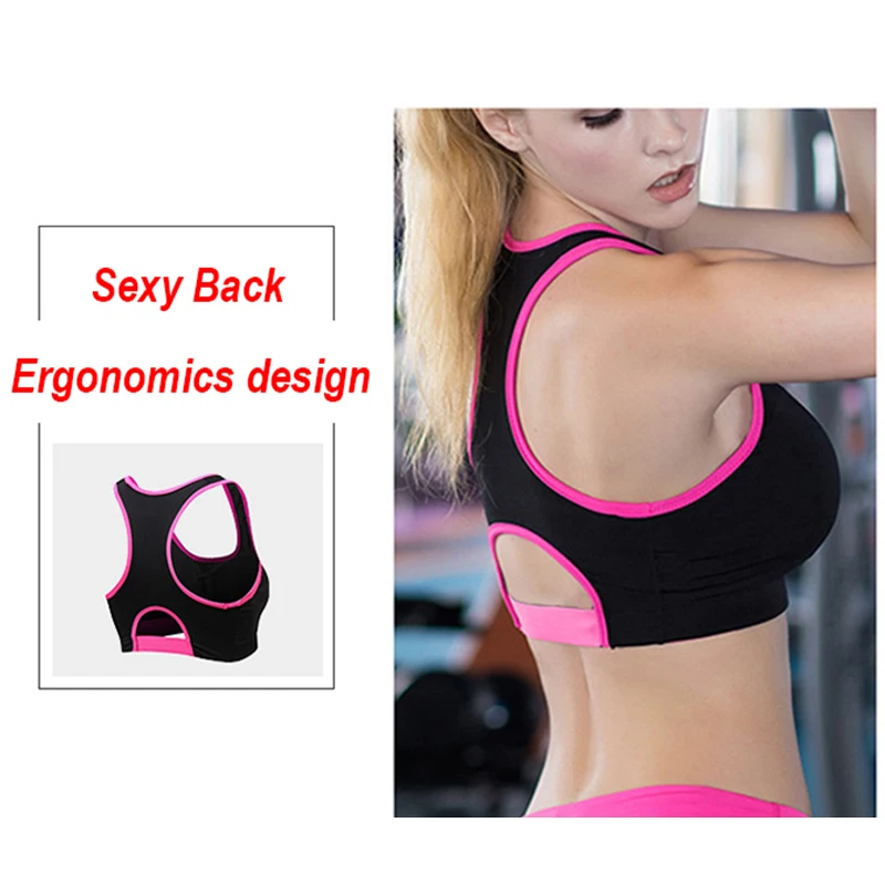 High Stretch Breathable Sports Bra Top Fitness Women Padded Sport Bra for Running Yoga Gym Wire Free Crop Vest Underwear Tanks