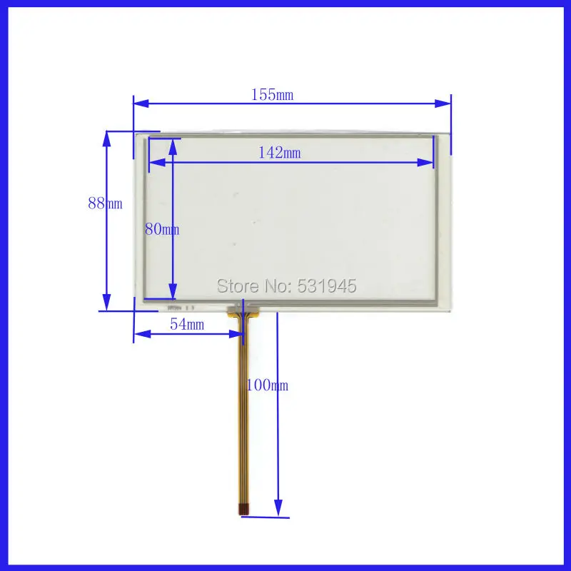 

ZhiYuSun compatible BR247B-062 New 6.2 Inch Touch Screen 155mm*88mm for 6.2 GPS GLASS 155*88 for tble compatible